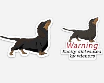 Cute Weiner Dog! Water proof and scratch resistant 3”x2.19” vinyl sticker.