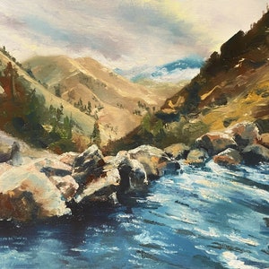 Goldbug, Idaho Print of an oil painting. Comes in either a 5”x7”,8”x10”, 11&quot;x14&quot;, or 13&quot;x19&quot; print&quot; with the option for a matte or no matte.