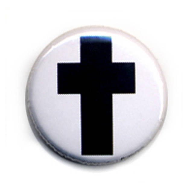 Badge CROIX Noir sur fond BLANC christ cross jesus faith Etsy Badge CROIX Noir sur fond BLANC christ cross jesus faith Etsy