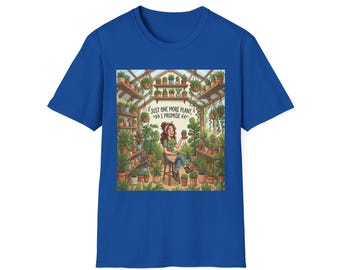 Just One More Plant T-Shirt | Plant Lover, Indoor Gardening, Houseplant Illustration