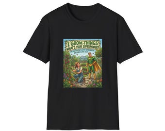 I Grow Things Gardening Super Hero T-Shirt | Vintage Garden Illustration