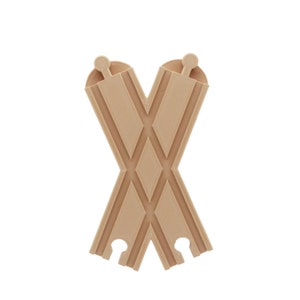 45 Degree Crossing Train Track 2 Piece Set - Compatible with Brio Train Sets