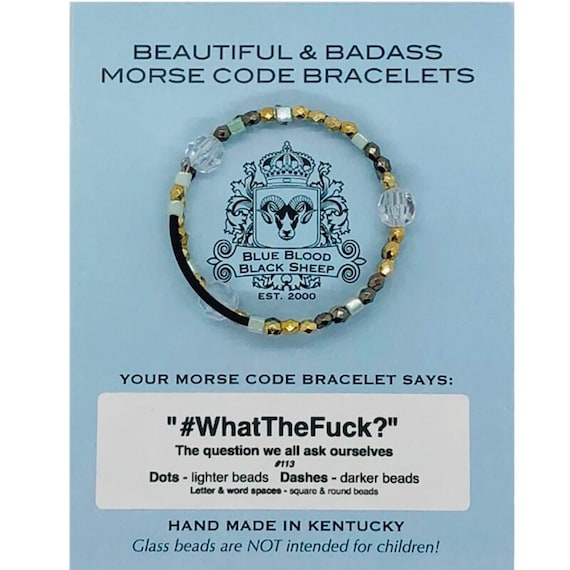 What the Fuck Handmade Morse Code Secret Message Bracelets