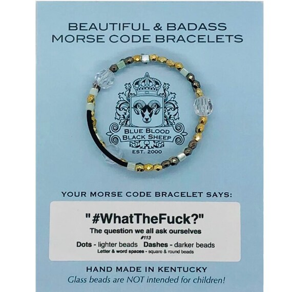 What the Fuck Handmade Morse Code Secret Message Bracelets