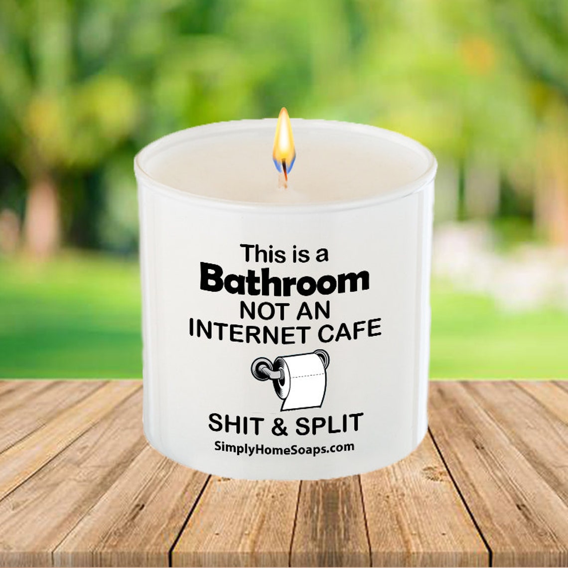 Funny Bathroom Candle Etsy
