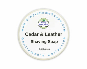 Cedar Leather Shaving Soap