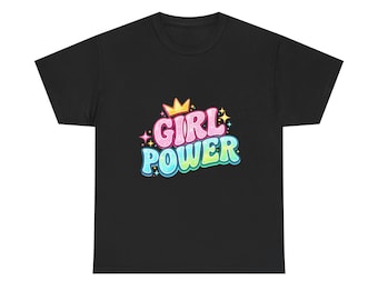 Girl Power T-Shirt | Pastel Crown Graphic, Empowerment Tee
