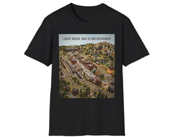 I Create Worlds What Is Your Superpower T-Shirt | City Map Illustration