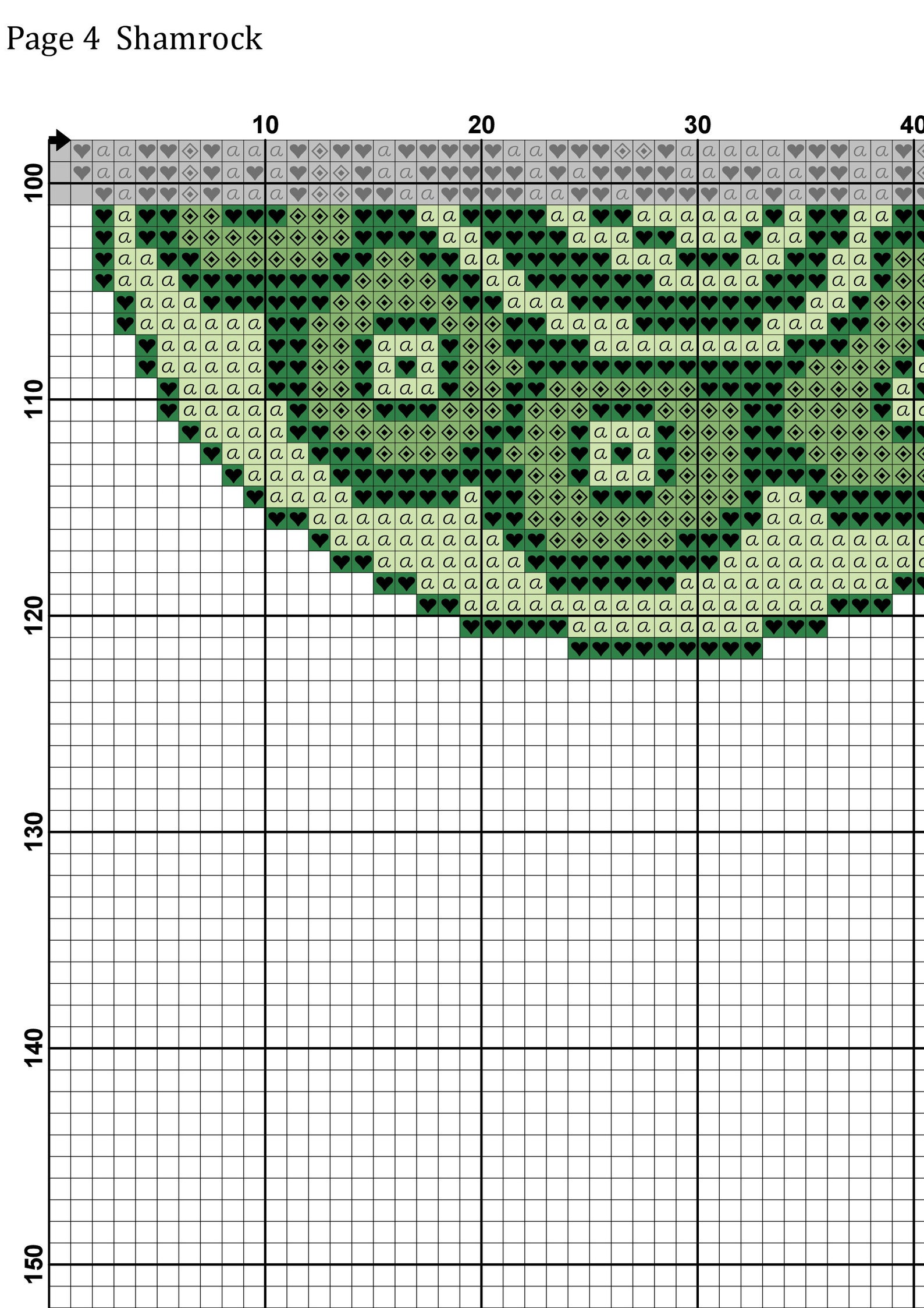 Shamrock cross stitch pattern St Patrick's day cross | Etsy