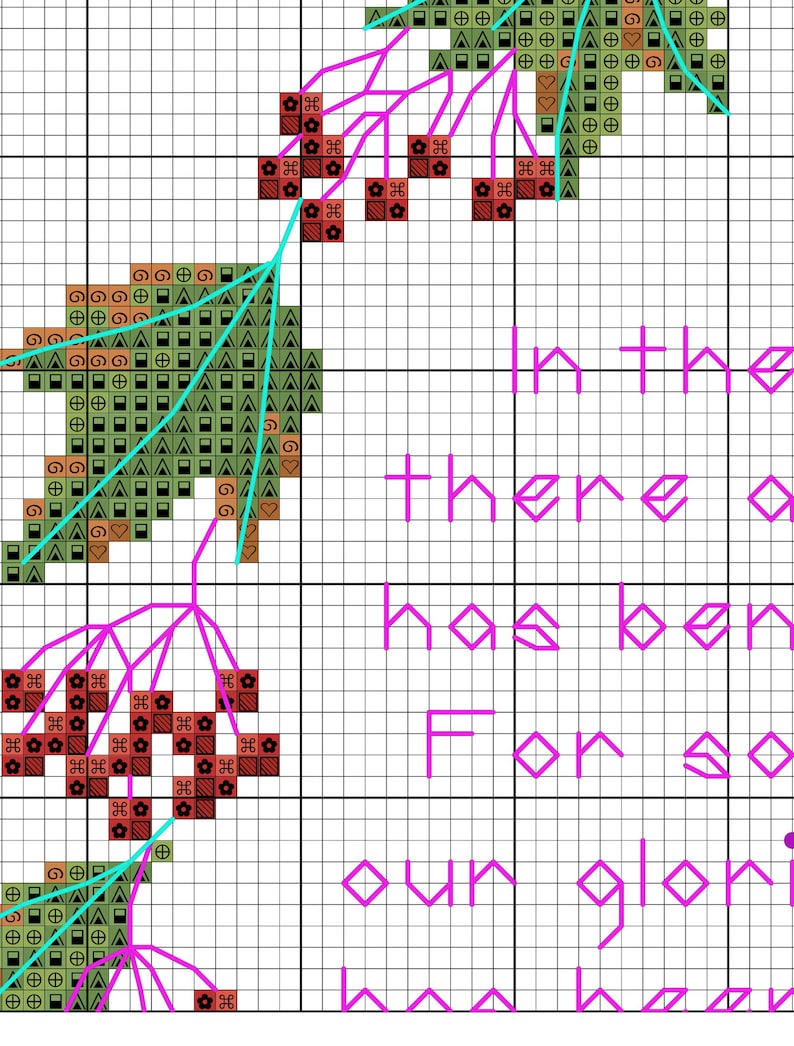 Red Viburnum Song Cross Stitch Pattern Viburnum Cross Stitch Etsy