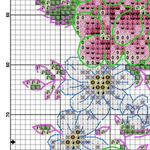 Pink Hydrangea Wreath Cross Stitch Pattern Garden Cross Stitch Wreath ...