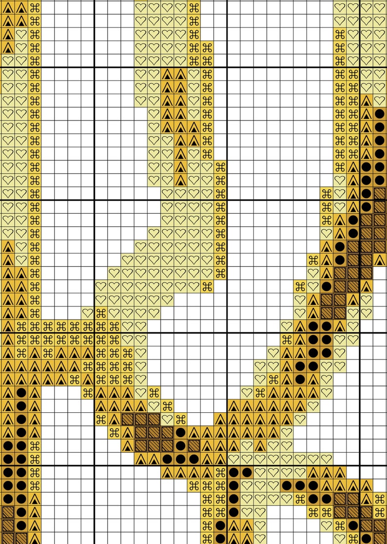 Golden Tryzub Cross Stitch Pattern Coat of Arms of Ukraine Etsy