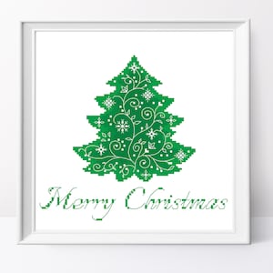 Christmas tree #2 cross stitch pattern Christmas gift Merry Christmas design Christmas décor Christmas tree pdf pattern Holiday cross stitch