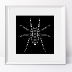 Lace spider cross stitch pattern Halloween cross stitch design One color cross stitch Spider pdf pattern Halloween gift Modern cross stitch