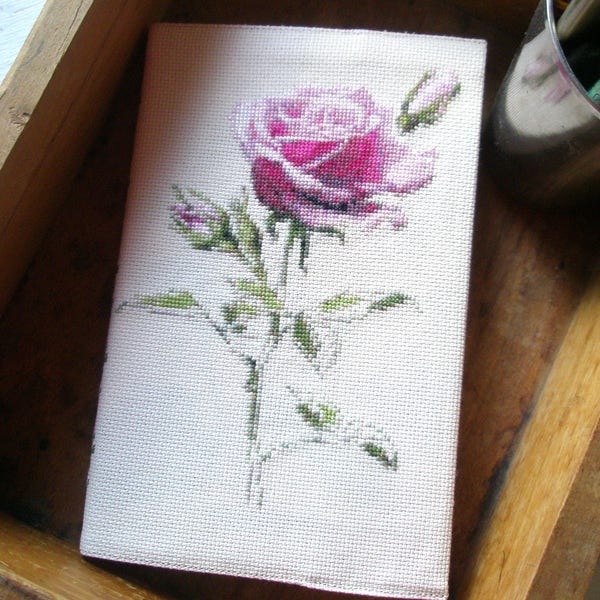 Rose cross stitch pattern Cross stitch pdf Flower cross stitch pattern Pink rose pattern Cross stitch flower