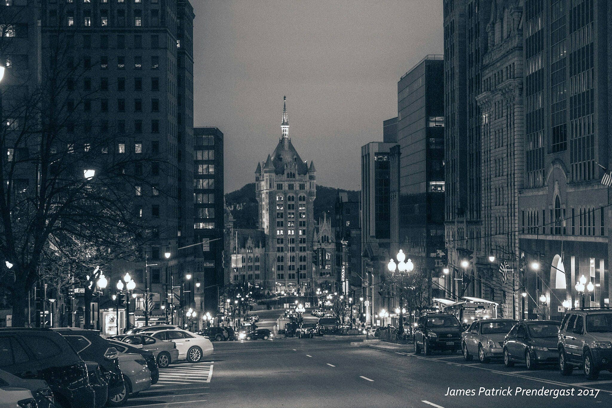 Downtown Albany New York in Black & White Etsy