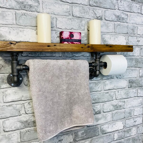 Towel Rail and Toilet Roll Holder Etsy UK