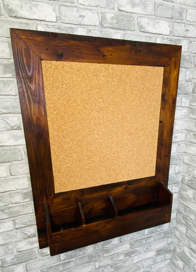 Reclaimed Timber & Cork Notice Board. Etsy UK