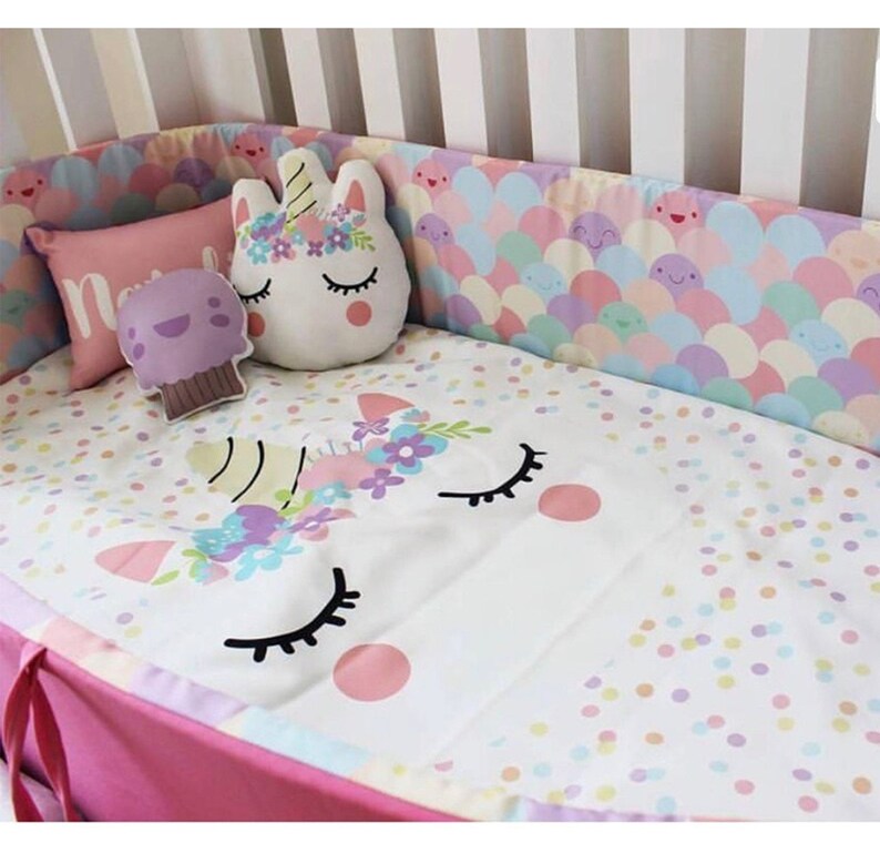 unicorn crib set