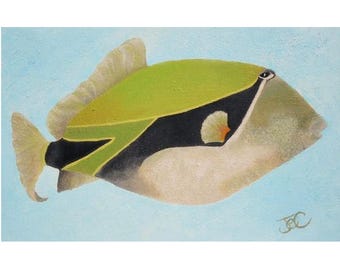 Colorful fish art, Underwater painting, Tropical wall art, Sea life painting, Hawaiian artwork