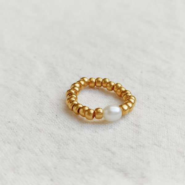 Bague élastique perle