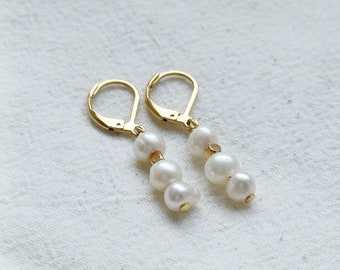 Cultured pearl earrings