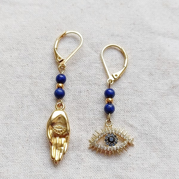 Boucles d'oreilles Lapis-lazuli