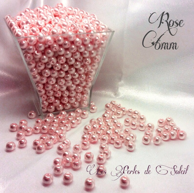 Lot De 10 Perles En Acrylique Rose Nacré 14mm - Pour Création De Bijoux Fantaisie