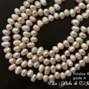 5x10 pink potatoes, genuine freshwater pearl cultured pearls.