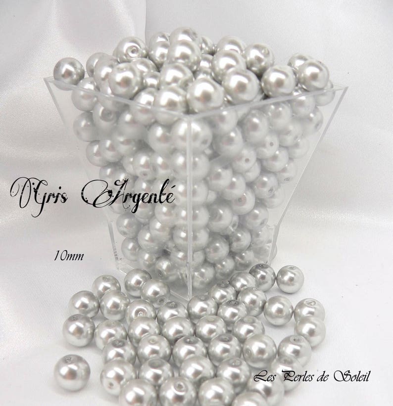 Sachet De Perles Grises Foncées Nacrées - Neuf - Pour Création De Bijoux, Couture, DIY