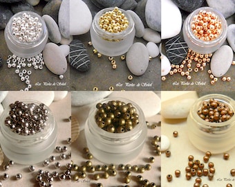 50 perles intercalaires 4mm en metal   -  7 couleurs au choix *** NOUVEAU*** GUNMETAL