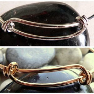 2 bangs bangles stretchy silver or gold metal wire bracelet 60cm image 1