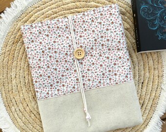 Padded fabric book cover for paperbacks or hardcovers - handmade