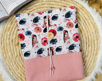 Manga fabric book cover for pocket-sized or hardcover books - reading gift - book sleeve - Japan