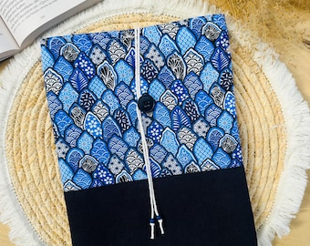 Japanese-patterned fabric book cover - e-reader cover