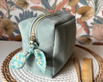 Velvet toiletry bag - makeup - gift for girls