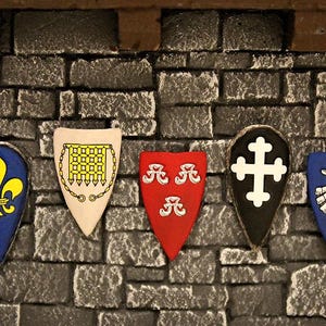 Calcomanías heráldicas para juegos de guerra / Transferencias para escudos medievales / Calcomanías para miniaturas de 28 mm y 32 mm / Guerra de las Rosas / Heráldica fantástica