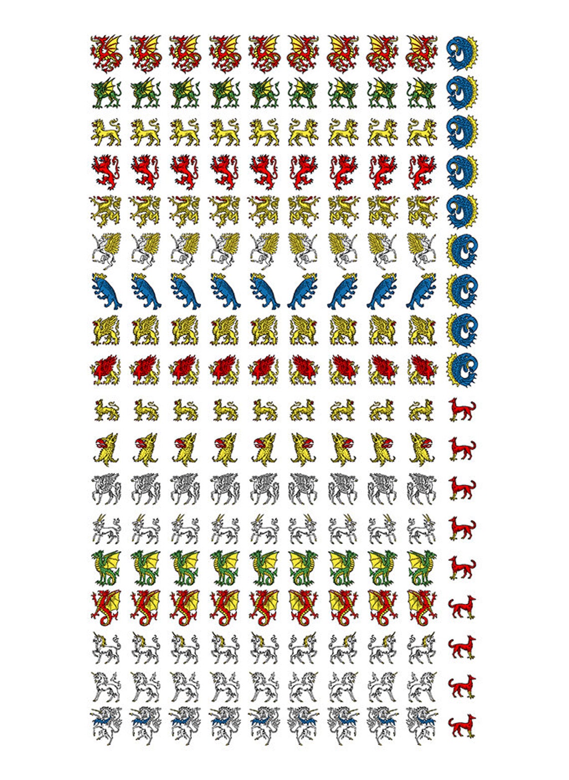 Heraldic Waterslide Decals for Wargaming Series 3 Etsy Canada
