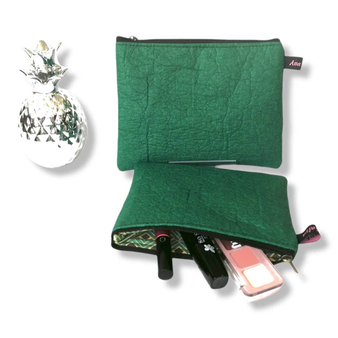 Piñatex Pineapple Leather Pouch, Pineapple Leather Makeup