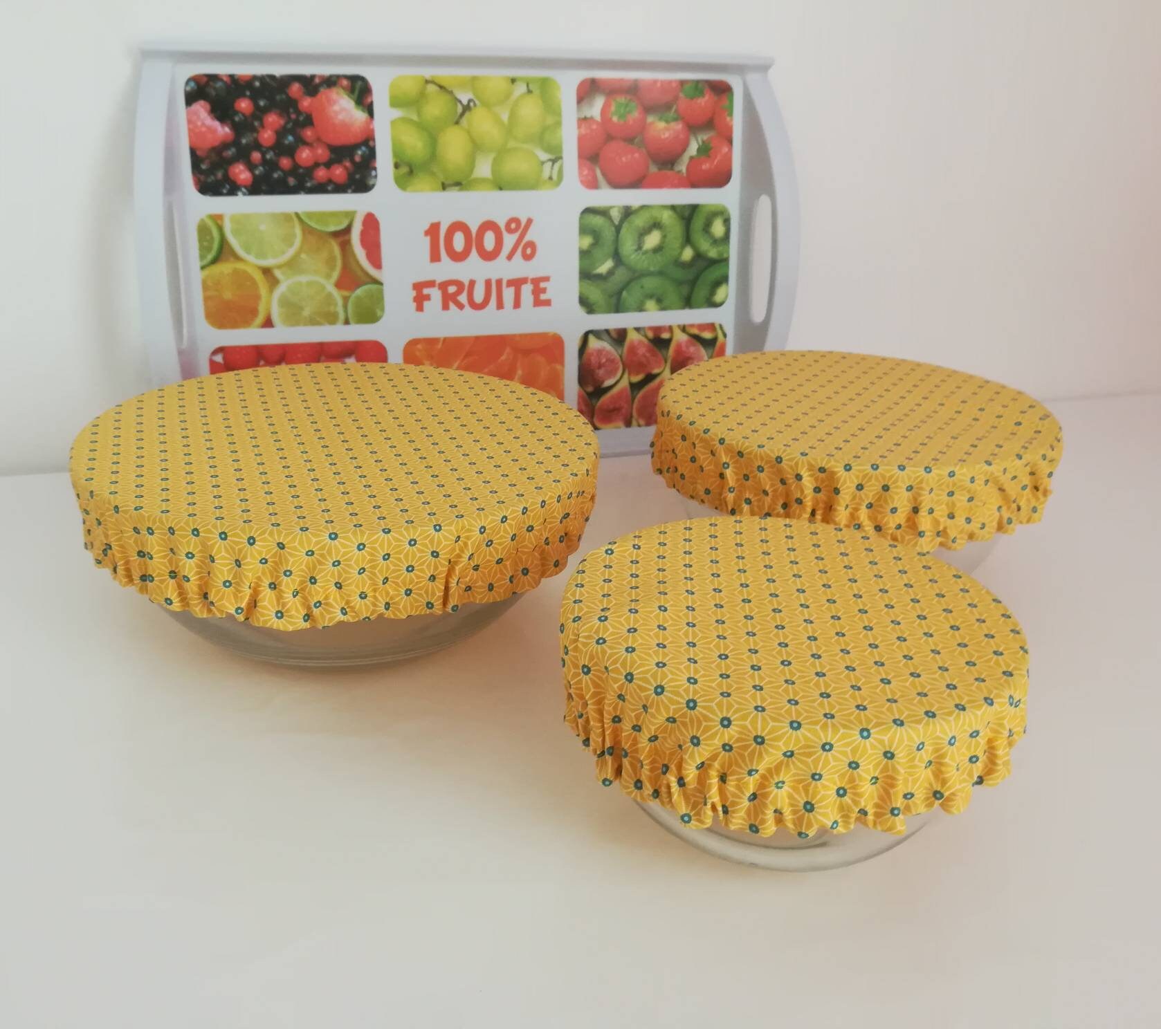 Charlottte Recouvre Saladier Réutilisables, Charlotte Plat Lavable, Film Alimentaire Lavable, Charlo