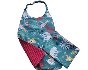 Servilleta elástica con bolsillo personalizado / Babero grande de guardería