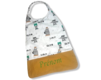 Baberos escolares infantiles elásticos personalizados, toallas de guardería personalizadas, baberos personalizados