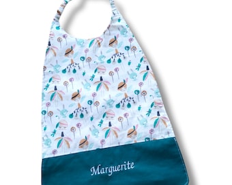 Babero cantimplora elástico infantil personalizado, toallas guardería personalizadas, babero personalizado