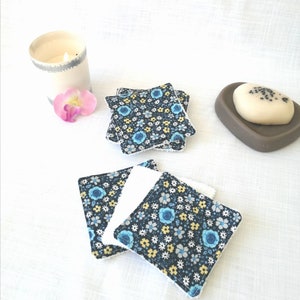 washable makeup remover wipes in organic sponge, squares washable makeup removers organic, reusable wipes, zero waste, washable wipes