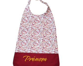 Babero elástico personalizable para almuerzos escolares, servilletas para guardería, babero personalizado