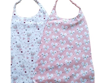 Juego de 2 baberos elásticos grandes para comedor, servilletas infantiles o servilletas de guardería para niños.