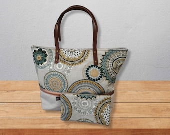 Bolso de mano para mujer, bolso de lona de algodón, bolso de mano, bolso de mano grande, bolso de mano