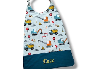 Elastic canteen bib to personalize, elastic kindergarten towels