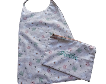 Elastic napkin with personalized pocket / Large kindergarten bib