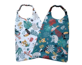 Juego de 2 servilletas elásticas para comedor, babero grande para guardería o jardín de infancia